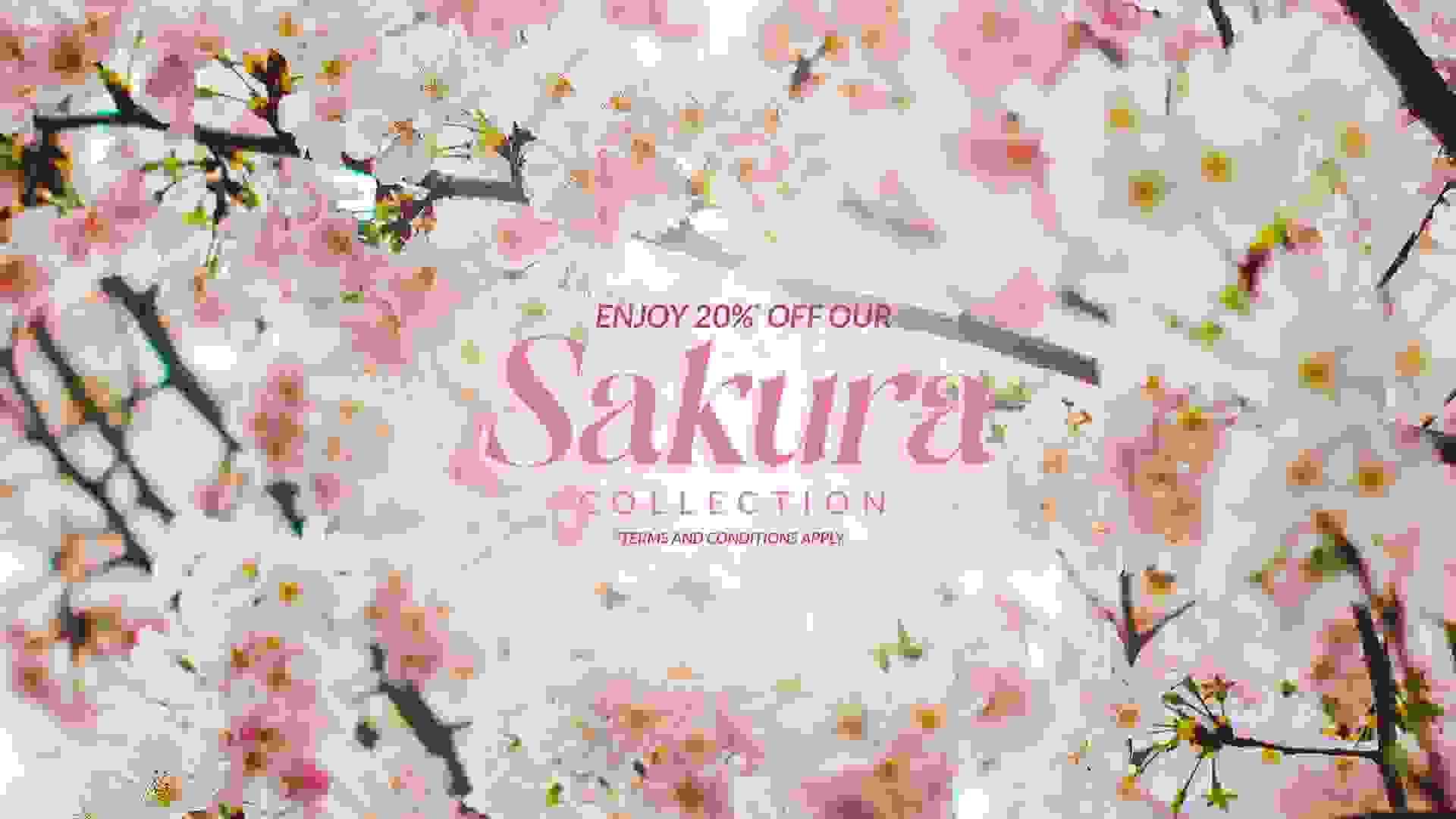 Enjoy 20% off our Sakura Collection!