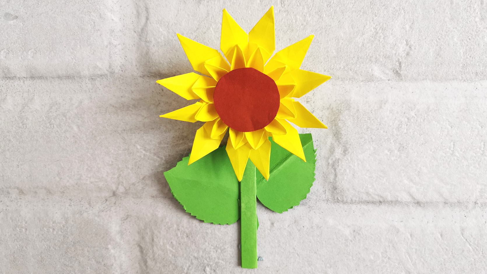 origami flower easy sun flower for k and 1st grade